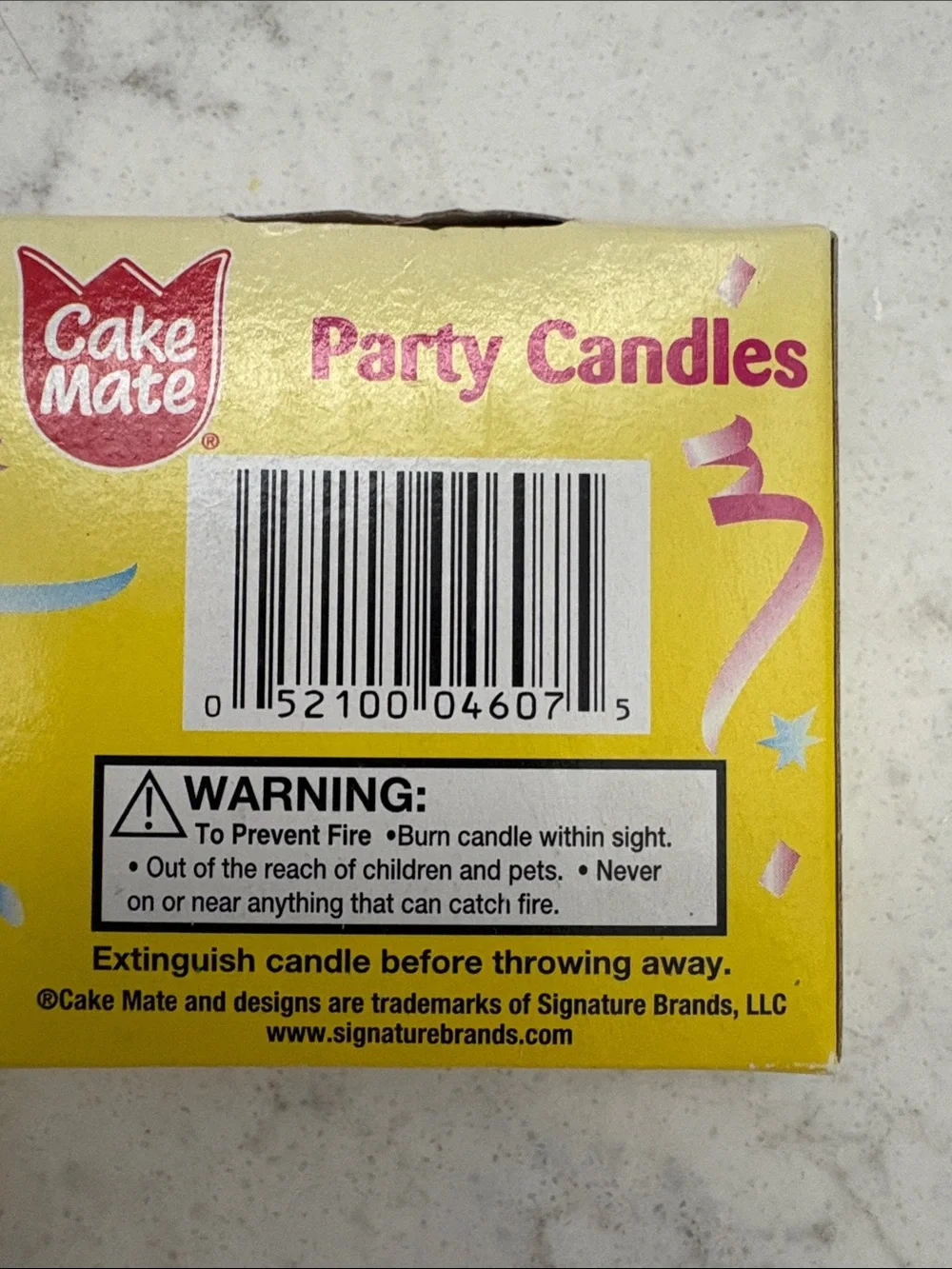 Assorted Party Birthday Candles Set in White, Pink, Blue, Silver, Yellow